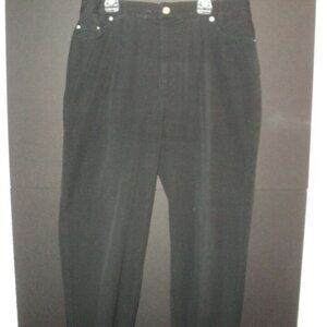 Bella Colori Women's Pants Size 14 Black Tapered Legs Cotton Blend Stretchy